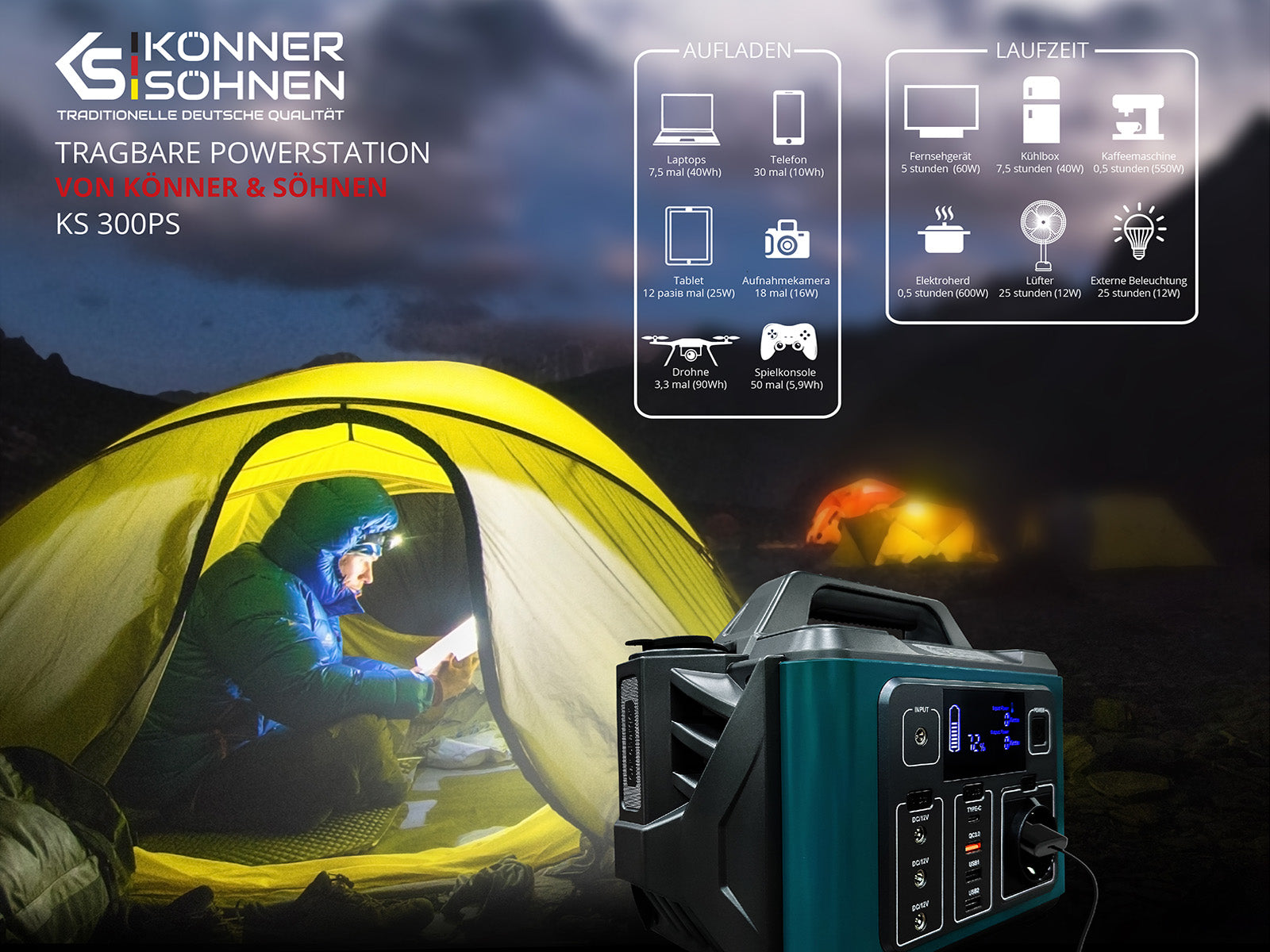 Tragbare Powerstation KS 300PS