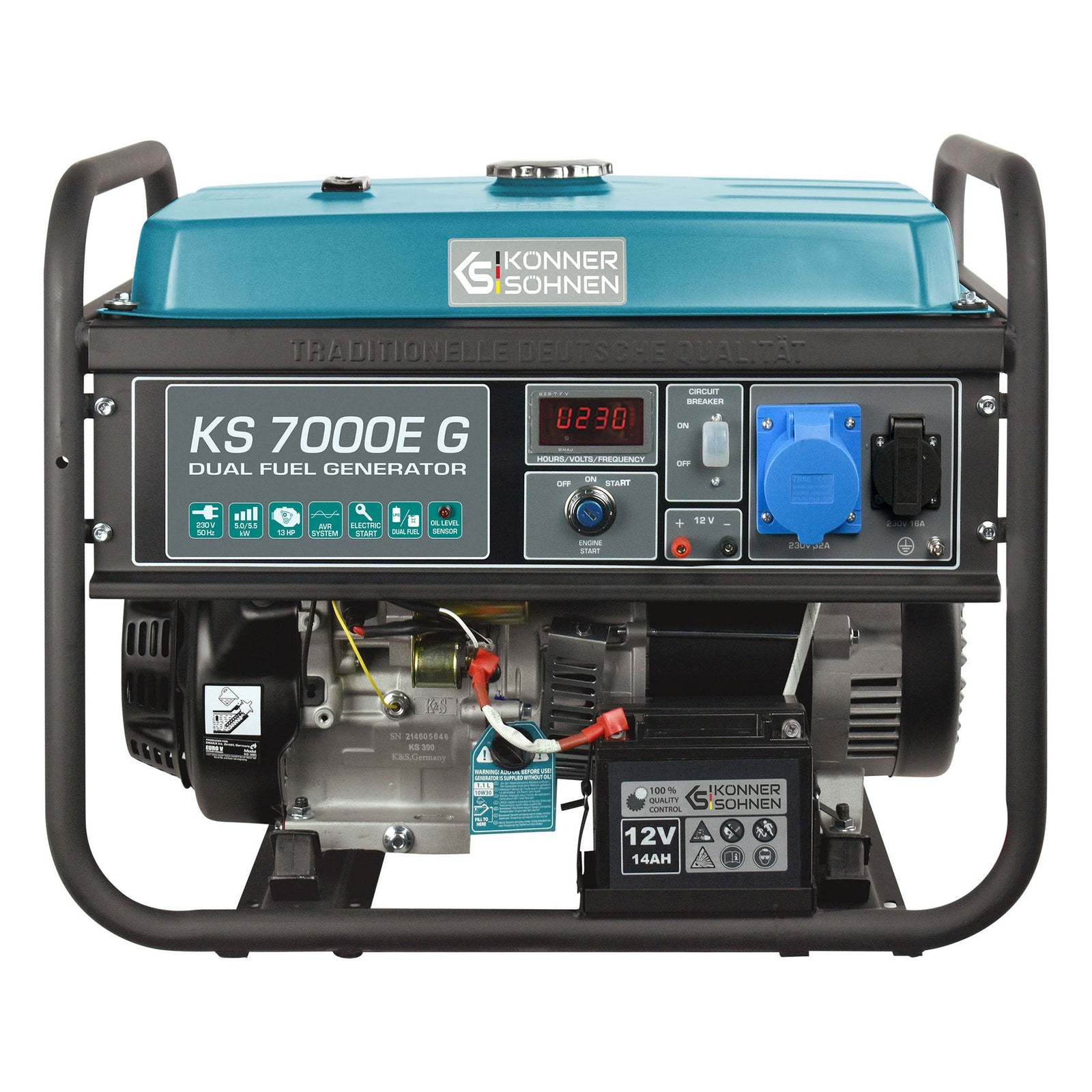 LPG/benzínový generátor „Könner & Söhnen“ KS 7000E G