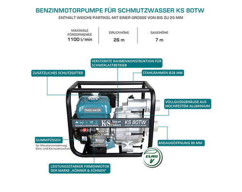 Pompe à moteur pour eaux usées KS 80TW